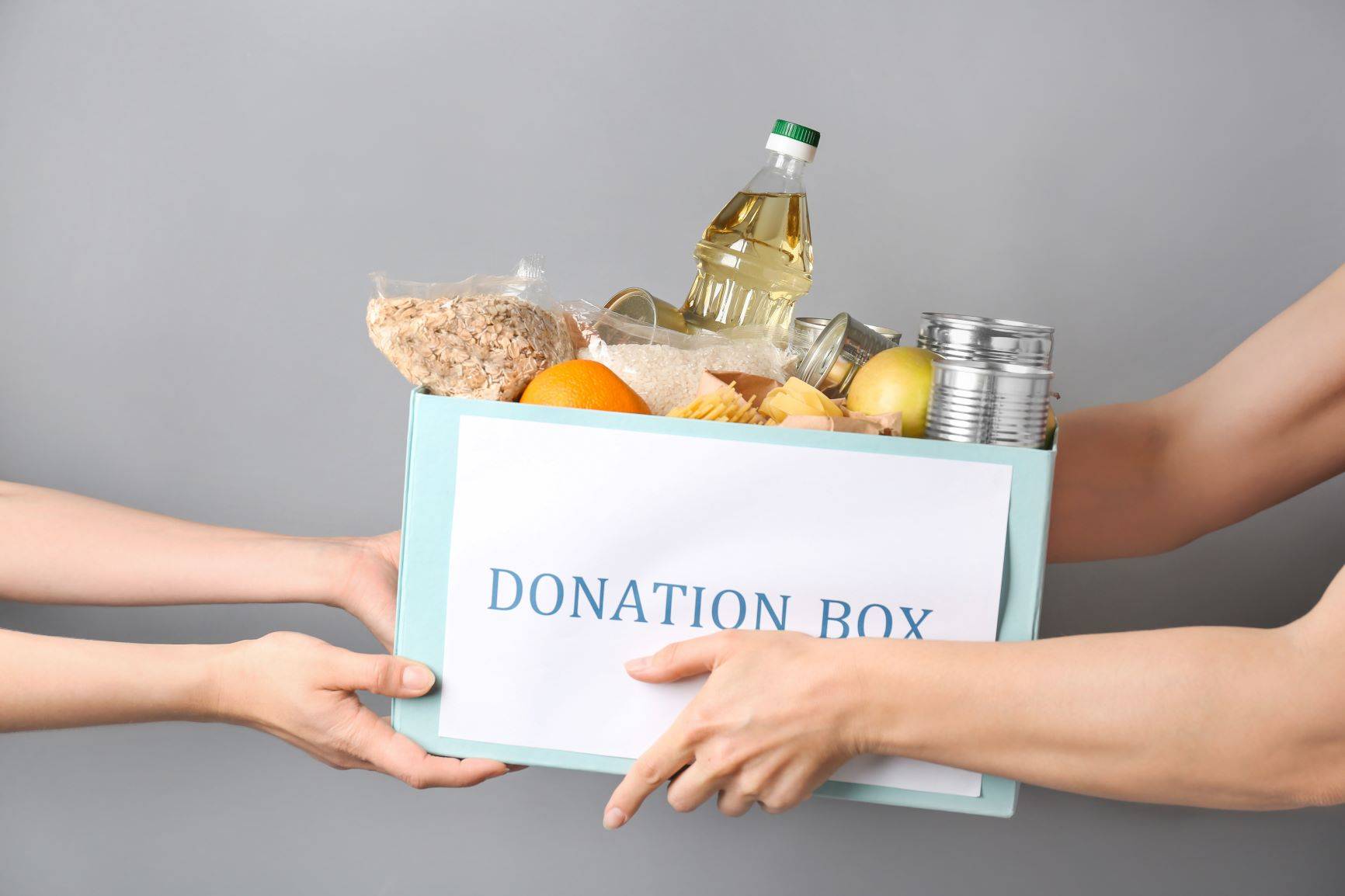 Give box. Giving Box. Donation Grey.