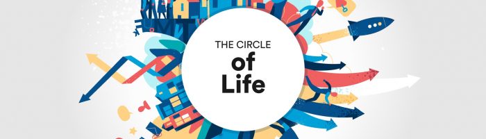 Koło życia - jak zrobić bilans, który będzie początkiem zmian na lepsze? Grafika z napisem Circle of life.